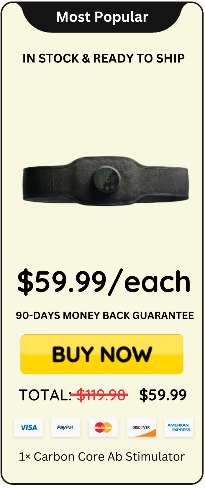 Carbon Core Ab Stimulator offer price 